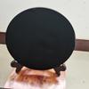 ZTBH Natural Meditation Crystal 6-20cm Natural Obsidian Stone Circle Disk, Round Plate for Office Crystal Stone (Size : 8cm) view 4