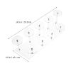 Cabilock desktop cake cupcakes containers necklace holder Acrylic Jewelry Showing Shelf Organizer earring holder clear display stand crystal display stand necklace view 3