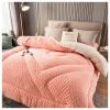 BDMFJY Winter Quilt, Thicken Warm Lamb Cashmere Blanket Winter, Lamb Wool Blanket, Heavy Blankets for Winter Double Bed, Bedding Fleece Blanket for Home Bedroom,B,200x230cm(4kg) view 1