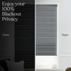 MOOD Blackout Cellular Shades | Luxury Meets Function | Cordless, Extra Large 1.5 Inch Cells, Insulation, Acoustic Comfort | Honeycomb Blinds for Windows | Storm | 72" Width x 72" Height view 3