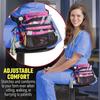 Nursingtools Kangapak Nurse Fanny Pack Multi Compartment Waist Organizer Tool Bag for Students, Practitioners & Medical Professionals (Hibiscus Pink) view 4