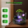 Desktop Fountain Waterfall,Water Fountains Indoor Desktop Simulation Rockery Water Fountain Bonsa Desktop Water Fountain w/Atomizer Indoor Relaxation Tabletop Fountain for Desktop Gift view 2