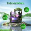 Desktop Fountain Waterfall,Water Fountains Indoor Desktop Simulation Rockery Water Fountain Bonsa Desktop Water Fountain w/Atomizer Indoor Relaxation Tabletop Fountain for Desktop Gift view 3
