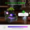 Desktop Fountain Waterfall,Water Fountains Indoor Desktop Simulation Rockery Water Fountain Bonsa Desktop Water Fountain w/Atomizer Indoor Relaxation Tabletop Fountain for Desktop Gift view 4