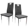 BOWERY HILL Faux Leather Upholstered Side Chair - Gray (Set of 2) view 1