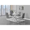 BOWERY HILL Faux Leather Upholstered Side Chair - Gray (Set of 2) view 2