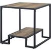 Acme Idella Wooden End Table in Rustic Oak and Black Finish view 1