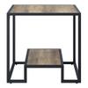 Acme Idella Wooden End Table in Rustic Oak and Black Finish view 4