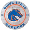 KH Sports Fan Boise State Broncos Weathered Circle Sign, 20x20 Inches, Broncos Decor for Dorm Room, Bedroom, Fan Cave, Living Room; Display Your Team Spirit with This Unique Boise State Broncos Wall Art view 1
