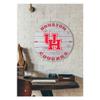 KH Sports Fan Houston Cougars Weathered Circle Sign, 20x20 Inches, Cougars Decor for Dorm Room, Bedroom, Fan Cave, Living Room; Display Your Team Spirit with This Unique Houston Cougars Wall Art view 2