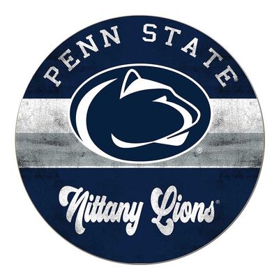 KH Sports Fan Penn State Nittany Lions Multi-Color Retro Circle Sign, 20x20 Inches, Nittany Lions Decor for Dorm Room, Bedroom, Fan Cave, Living Room; Display Your Team Spirit with This Unique Penn State Nittany Lions Wall Art