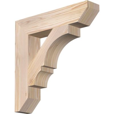 3 1/2"W x 18"D x 18"H Balboa Slat Smooth Bracket, Douglas Fir