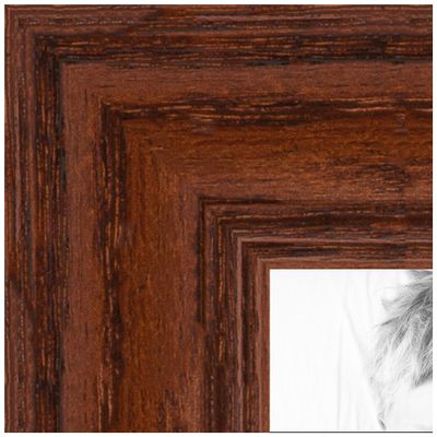 ArtToFrames 4x6 Inch Brown Picture Frame, This 1.25 Inch Custom MDF Poster Frame is Walnut - Comes with Foam Backing 3/16 inch and Regular Glass (FBPL0066-59504-YWAL-4x6)