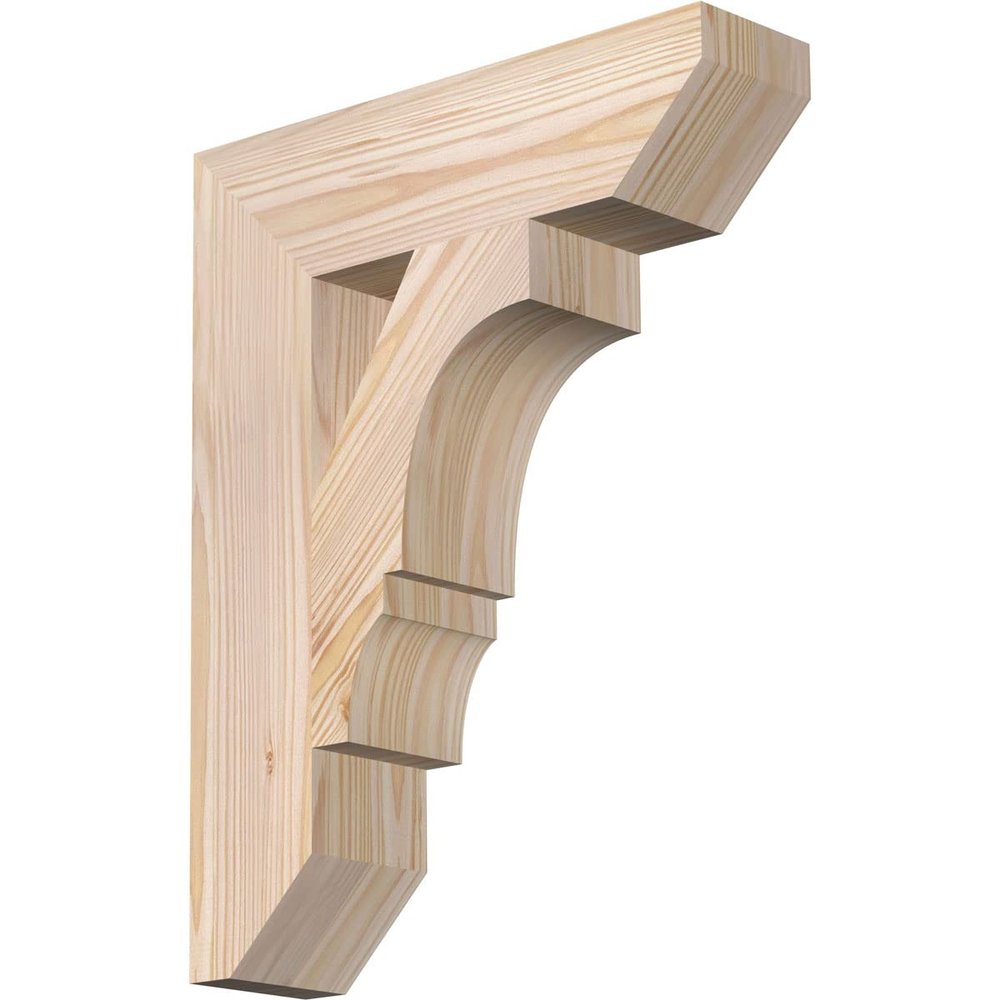 3 1/2"W x 14"D x 18"H Balboa Slat Smooth Bracket, Douglas Fir