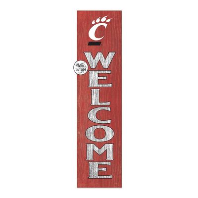 KH Sports Fan Cincinnati Bearcats Welcome Porch Leaner, 11x46 Inches, Bearcats Outdoor Welcome Sign; Display Your Team Spirit with This Cincinnati Bearcats Plaque