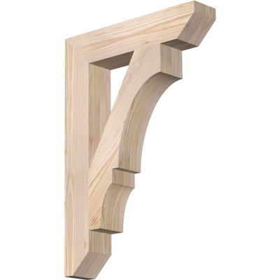 3 1/2"W x 18"D x 26"H Balboa Slat Smooth Bracket, Douglas Fir