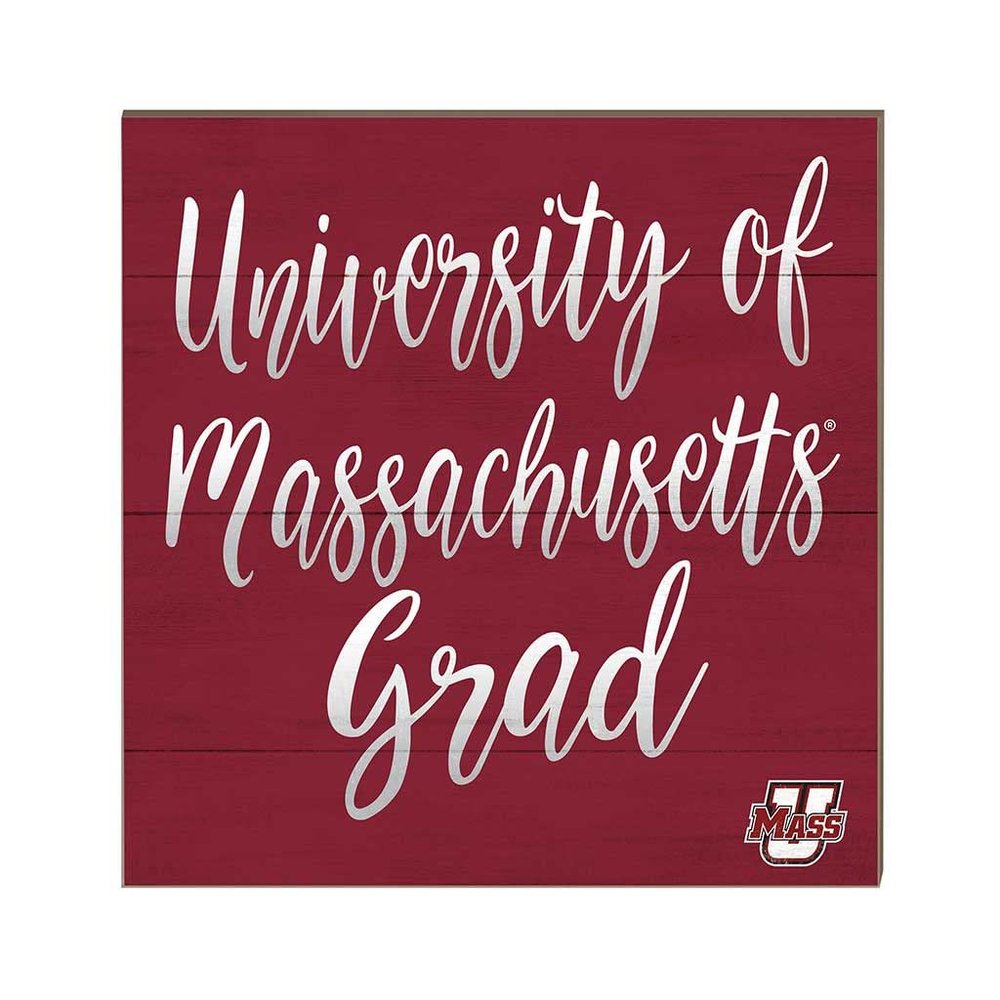 10x10 Team Grad Sign UMASS Amherst Minutemen