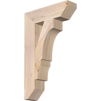 3 1/2"W x 14"D x 22"H Balboa Slat Smooth Bracket, Douglas Fir
