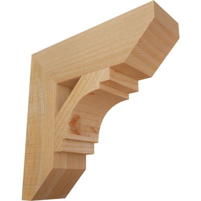 4"W x 14"D x 14"H Merced Slat Rough Sawn Bracket, Douglas Fir