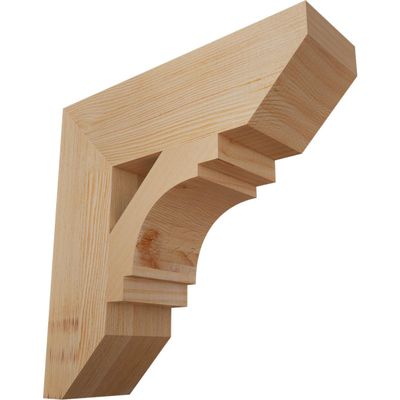3 1/2"W x 14"D x 14"H Merced Slat Smooth Bracket, Douglas Fir