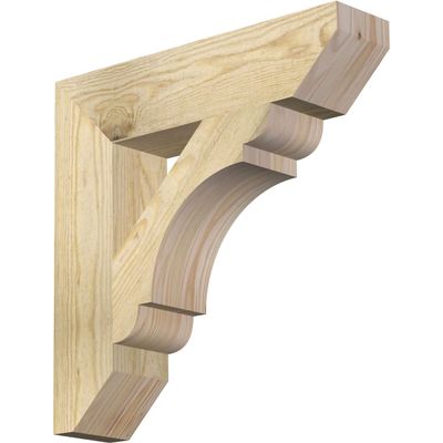 4"W x 18"D x 18"H Olympic Slat Rough Sawn Bracket, Douglas Fir