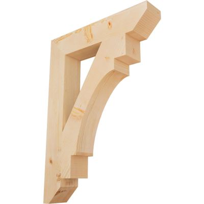 5 1/2"W x 32"D x 44"H Merced Slat Smooth Bracket, Douglas Fir