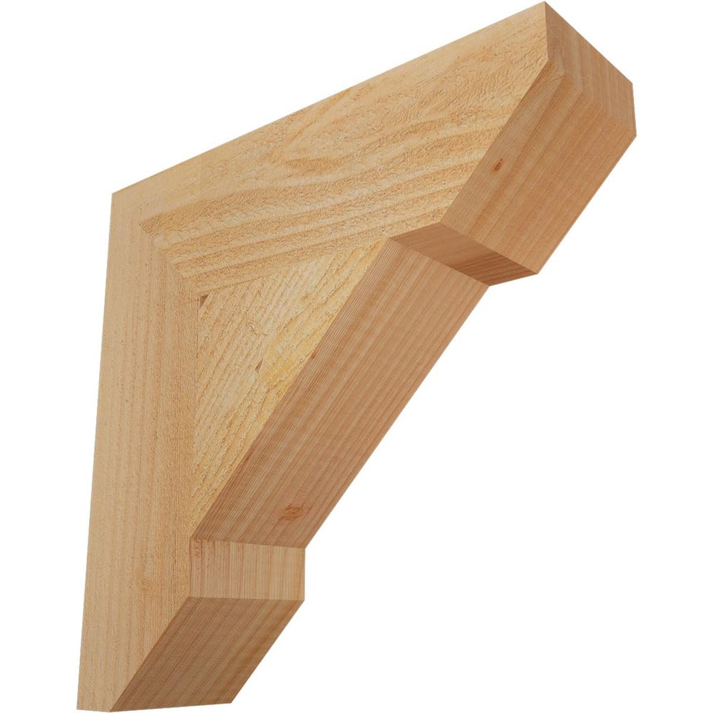 4"W x 14"D x 14"H Traditional Slat Rough Sawn Bracket, Douglas Fir