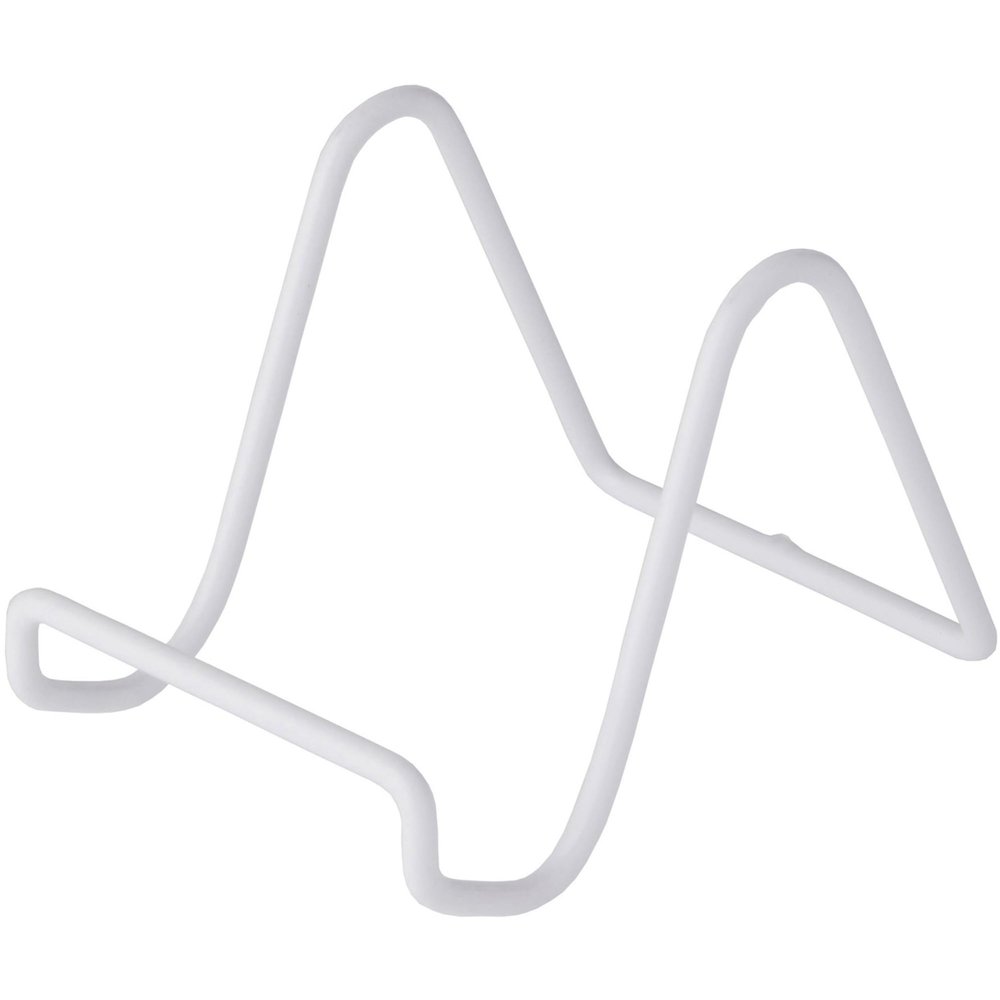 Bard's Vinyl Covered White Wire Easel Stand, 3" H x 3" W x 4.5" D, Pack of 12
