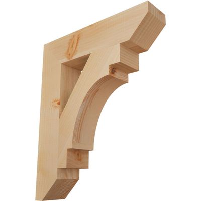 3 1/2"W x 18"D x 22"H Merced Slat Smooth Bracket, Douglas Fir