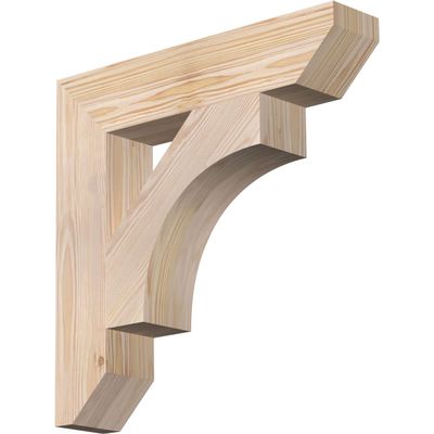 3 1/2"W x 18"D x 18"H Westlake Slat Smooth Bracket, Douglas Fir