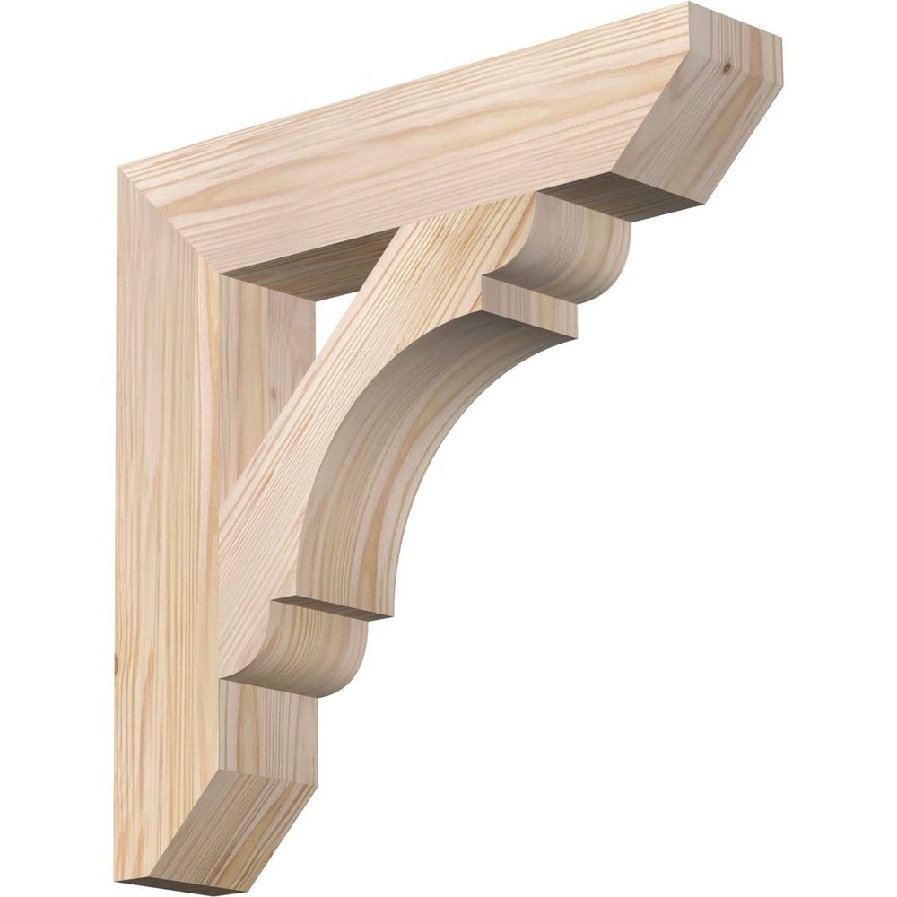 3 1/2"W x 18"D x 18"H Olympic Slat Smooth Bracket, Douglas Fir