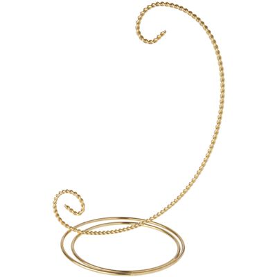 Bard's Scroll Gold-toned Ornament Stand, Medium, 9" H x 5" W x 5" D, Pack of 12
