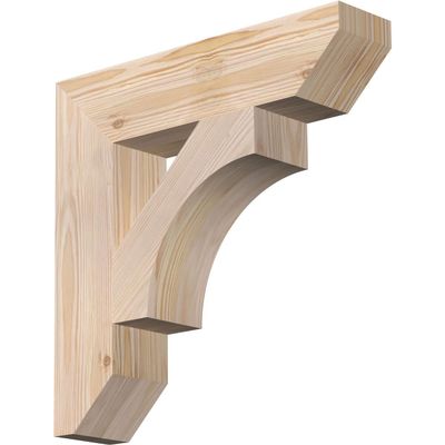 3 1/2"W x 16"D x 16"H Westlake Slat Smooth Bracket, Douglas Fir