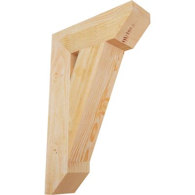 3 1/2"W x 14"D x 22"H Traditional Slat Smooth Bracket, Douglas Fir