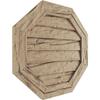 Ekena Millwork GVUROC12X12DRWPR Timberthane Riverwood Octagonal Faux Wood Non-Functional, Primed Tan Urethane Gable Vents, 12"W x 12"H, Primed view 2