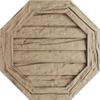 Ekena Millwork GVUROC24X24DRWPR Timberthane Riverwood Octagonal Faux Wood Non-Functional, Primed Tan Urethane Gable Vents, 24"W x 24"H, Primed view 1