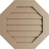Ekena Millwork GVUROC18X18DSMPR Timberthane Rustic Smooth Octagonal Faux Wood Non-Functional, Primed Tan Urethane Gable Vents, 18"W x 18"H, Primed view 1