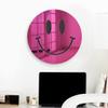 4ArtWorks - Happy Face 19" x 19" Pink Mirror Wall Art, Iconic Cool Decor, Classic Emoji Wall Hanging for Home Studio, Dorm, Studio or Kids Room, Smiley Happy Face view 2