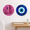 4ArtWorks - Happy Face 19" x 19" Pink Mirror Wall Art, Iconic Cool Decor, Classic Emoji Wall Hanging for Home Studio, Dorm, Studio or Kids Room, Smiley Happy Face view 3