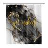 DORCEV 70x72inch Marble Get Naked Shower Curtain Black and Gold Marble Texture Aesthetic Classical Abstract Bathroom Curtain Luxurious Graphic Unique Gouache Liquid Aesthetic Bath Curtain with Hooks view 3
