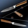 Aisyoko 5-Inch Paring Knife - Japanese VG-10 Super Steel 67-Layer Damascus Blade - Fruit Utility Knife for Carving & Peeling - Luxury Gift Box with Color Wooden Handle - Includes Scabbard view 4
