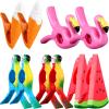 CHENGU 10 Pcs Beach Towel Clips Towel Clips Chair Holders for Beach Chairs Jumbo Size Plastic Clothes Pins Flamingo Parrot Pineapple Watermelon Seashell Ice Cream Beer Mug(Novelty Style) view 1