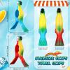 CHENGU 10 Pcs Beach Towel Clips Towel Clips Chair Holders for Beach Chairs Jumbo Size Plastic Clothes Pins Flamingo Parrot Pineapple Watermelon Seashell Ice Cream Beer Mug(Novelty Style) view 3