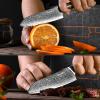 aisyoko Santoku Knife 5 inches-Japan VG-10 Super Steel 67 Layer Damascus Steel-Sharp Kitchen Knife-Luxury Gift Box with Colored Wooden Handle-With Scabbard view 2
