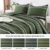 Andency Green King Size Quilt Set, 3 Pieces Boho Lightweight Soft Striped Bedspread for All Season (106"x96"), Printed Bohemian Microfiber Reversible Coverlet Comforter Sets view 4