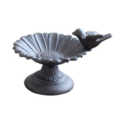 BOOMLATU Ring Holder Sunflower Vintage Dishes with Bird,Cast Iron Antique Trinket Trays Decorative for Home Display (Sunflower Bird Tray)