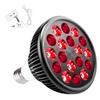 wolezek Red Light Therapy Lamp with Lamp Holder, 660nm Red and 850nm Near Infrared Combo Wavelength LED Red Light Bulb, Light Therapy Device for Face and Body, Aluminium Shell, E27/E26 Standard view 1