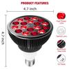 wolezek Red Light Therapy Lamp with Lamp Holder, 660nm Red and 850nm Near Infrared Combo Wavelength LED Red Light Bulb, Light Therapy Device for Face and Body, Aluminium Shell, E27/E26 Standard view 3