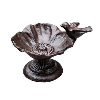 BOOMLATU Ring Holder Sakura Vintage Dishes with Bird,Cast Iron Antique Trinket Trays Decorative for Home Display (Sakura Bird Tray)
