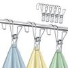 30 Pcs 304 Stainless Steel Short Tail Hanger Clip with Hook, Durable Hanging ClipsHeavy Duty Multifunctional Hangers Use for Display Storage Items view 1